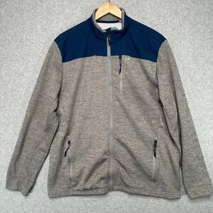 ORVIS Classic Collection Mens L Full Zip Jacket Blue Gray Polyester Blend‎